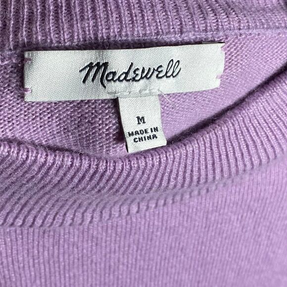 Madewell Sweater Womens M Purple Merino Wool Alpaca Blend Lightweight Minimalist - Picture 3 of 11